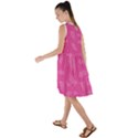 Abstract Summer Pink Pattern Frill Swing Dress View2