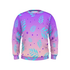 Abstract Floral Leaves Pattern Kids  Sweatshirt