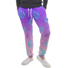 Abstract Floral Leaves Pattern Men s Jogger Sweatpants by brightlightarts