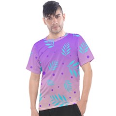 Abstract Floral Leaves Pattern Men s Sport Top by brightlightarts