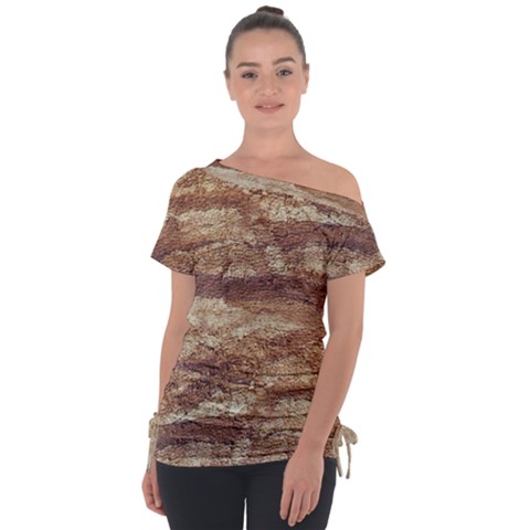 Grunge Surface Print Tie-up Tee by dflcprintsclothing