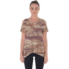 Grunge Surface Print Cut Out Side Drop Tee by dflcprintsclothing