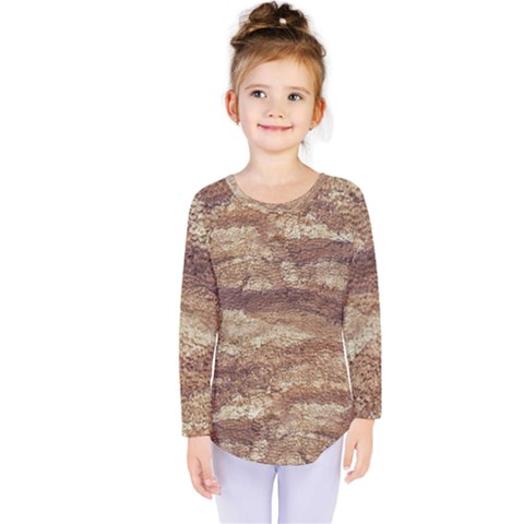 Grunge Surface Print Kids  Long Sleeve Tee by dflcprintsclothing