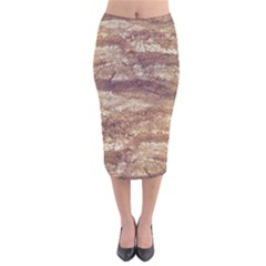 Grunge Surface Print Velvet Midi Pencil Skirt by dflcprintsclothing