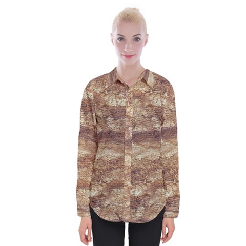 Grunge Surface Print Womens Long Sleeve Shirt by dflcprintsclothing