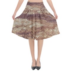 Grunge Surface Print Flared Midi Skirt by dflcprintsclothing