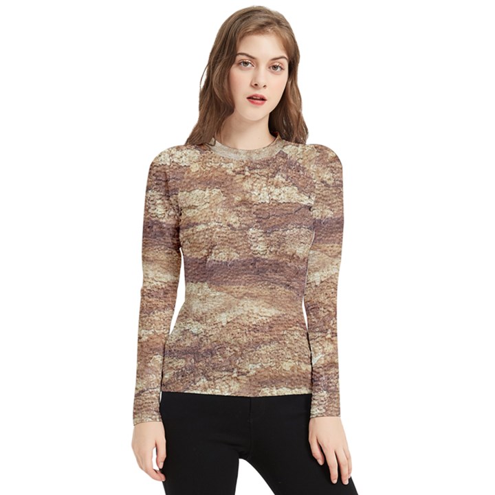 Grunge Surface Print Women s Long Sleeve Rash Guard