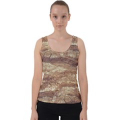 Grunge Surface Print Velvet Tank Top by dflcprintsclothing