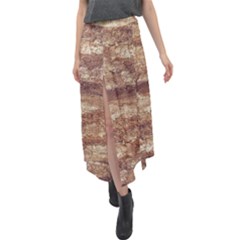 Grunge Surface Print Velour Split Maxi Skirt by dflcprintsclothing