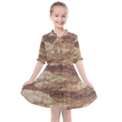 Grunge Surface Print Kids  All Frills Chiffon Dress by dflcprintsclothing