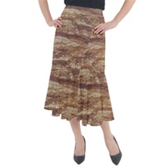 Grunge Surface Print Midi Mermaid Skirt by dflcprintsclothing