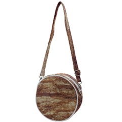 Grunge Surface Print Crossbody Circle Bag