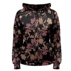 Dark Floral Ornate Print Women s Pullover Hoodie by dflcprintsclothing