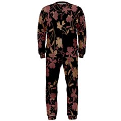 Dark Floral Ornate Print Onepiece Jumpsuit (men)  by dflcprintsclothing