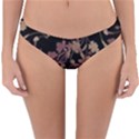 Dark Floral Ornate Print Reversible Hipster Bikini Bottoms View1