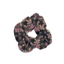 Dark Floral Ornate Print Velvet Scrunchie View1