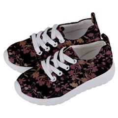 Dark Floral Ornate Print Kids  Lightweight Sports Shoes by dflcprintsclothing