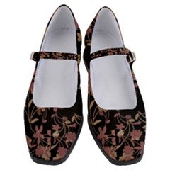 Dark Floral Ornate Print Women s Mary Jane Shoes by dflcprintsclothing