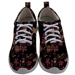 Dark Floral Ornate Print Mens Athletic Shoes by dflcprintsclothing