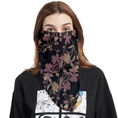 Dark Floral Ornate Print Face Covering Bandana (triangle) by dflcprintsclothing