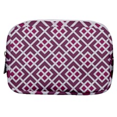 Two Tone Lattice Pattern Purple Make Up Pouch (small) by kellehco