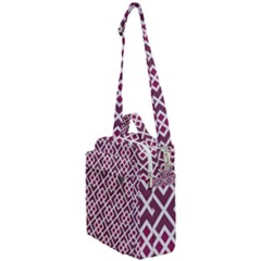 Two Tone Lattice Pattern Purple Crossbody Day Bag by kellehco