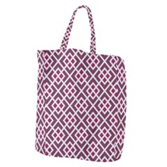 Two Tone Lattice Pattern Purple Giant Grocery Tote by kellehco