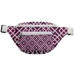 Two Tone Lattice Pattern Purple Fanny Pack by kellehco