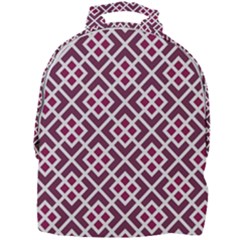 Two Tone Lattice Pattern Purple Mini Full Print Backpack by kellehco