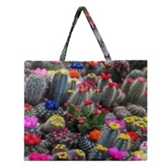 Cactus Zipper Large Tote Bag by Sparkle