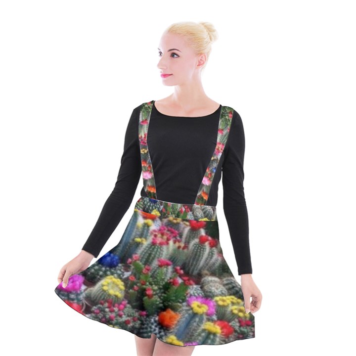 Cactus Suspender Skater Skirt