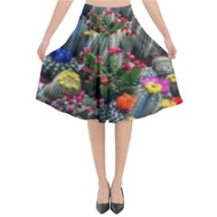 Cactus Flared Midi Skirt by Sparkle