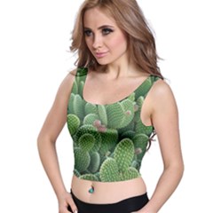 Green Cactus Crop Top by Sparkle