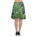 Green Cactus Chiffon Wrap Front Skirt View2