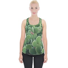 Green Cactus Piece Up Tank Top by Sparkle