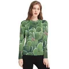 Green Cactus Women s Long Sleeve Rash Guard by Sparkle