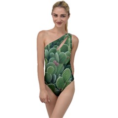 Green Cactus To One Side Swimsuit by Sparkle