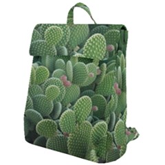 Green Cactus Flap Top Backpack by Sparkle