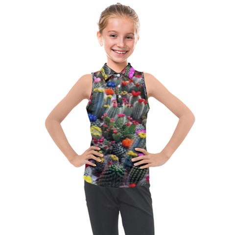 Cactus Kids  Sleeveless Polo Tee by Sparkle