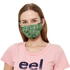 Green Cactus Crease Cloth Face Mask (adult) by Sparkle