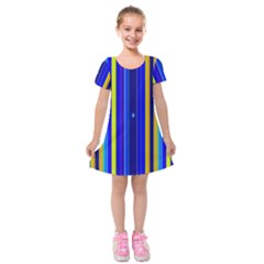 Blueyellow  Kids  Short Sleeve Velvet Dress by Sparkle