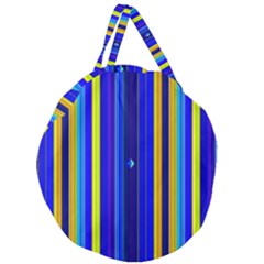 Blueyellow  Giant Round Zipper Tote by Sparkle