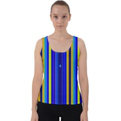 Blueyellow  Velvet Tank Top by Sparkle