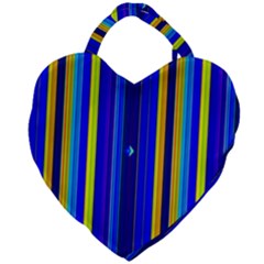 Blueyellow  Giant Heart Shaped Tote by Sparkle