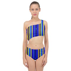 Blueyellow  Spliced Up Two Piece Swimsuit by Sparkle