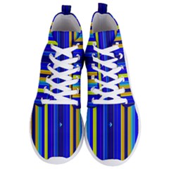 Blueyellow  Men s Lightweight High Top Sneakers by Sparkle