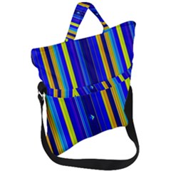 Blueyellow  Fold Over Handle Tote Bag by Sparkle