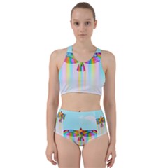 Rainbow Bird Racer Back Bikini Set by Sparkle