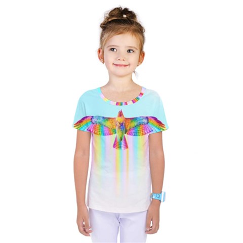 Rainbow Bird Kids  One Piece Tee by Sparkle