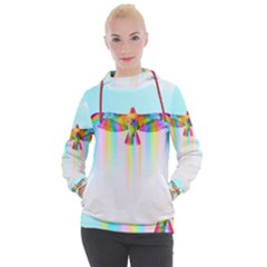 Rainbow Bird Women s Hooded Pullover by Sparkle